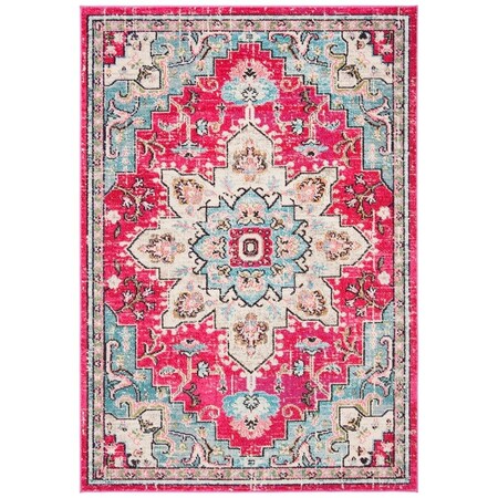 Safavieh 9 x 12 ft. Madison 400 Power Loomed Rectangle Area Rug Fuchsia & Blue MAD473A-9